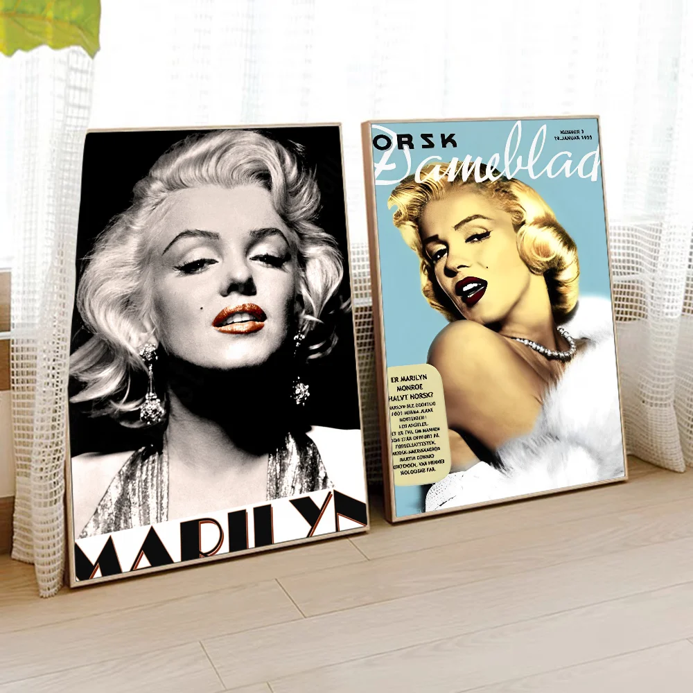 Marilyn Monroe Whitepaper Poster HD Quality Poster Wall Art Painting Study Room Wall Decor