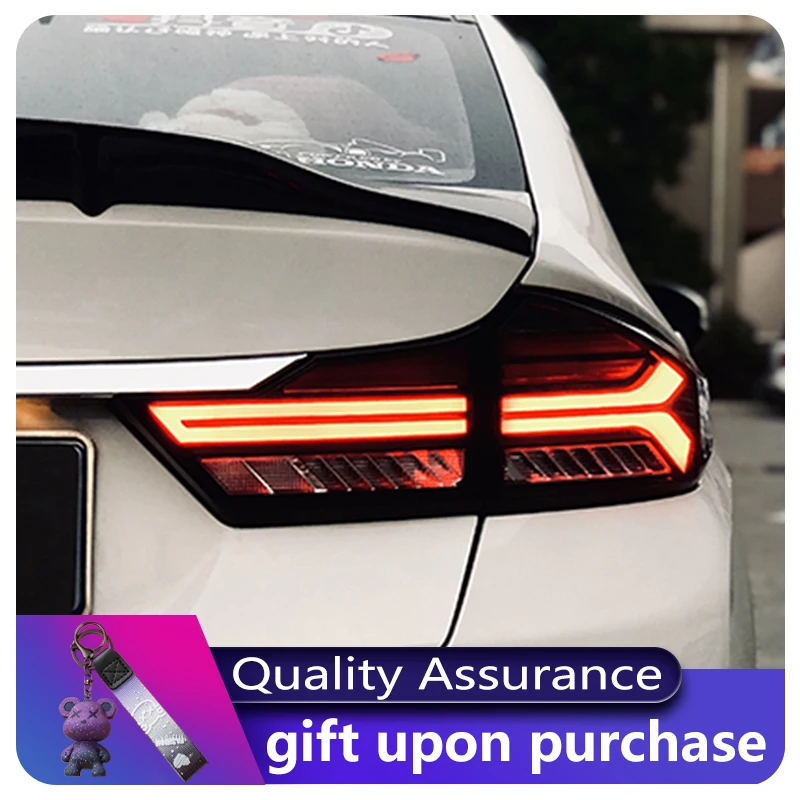 Car Styling For Honda City 2015-2019 Rear Light DRL Tail Lamp Dynamic LED Brake Turn Signal Taillights Automatic Accessories