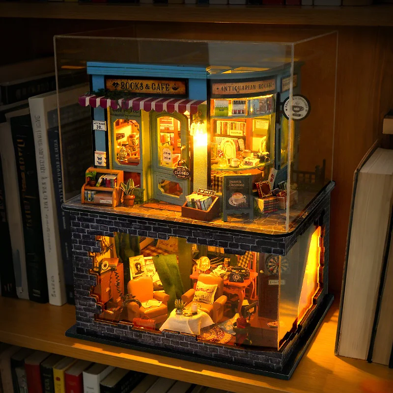 

3D Fairy Tale Villa Wooden Dollhouse Miniature Model with Furniture Kit DIY Assembly Building Toy Child Adults Birthday Gift