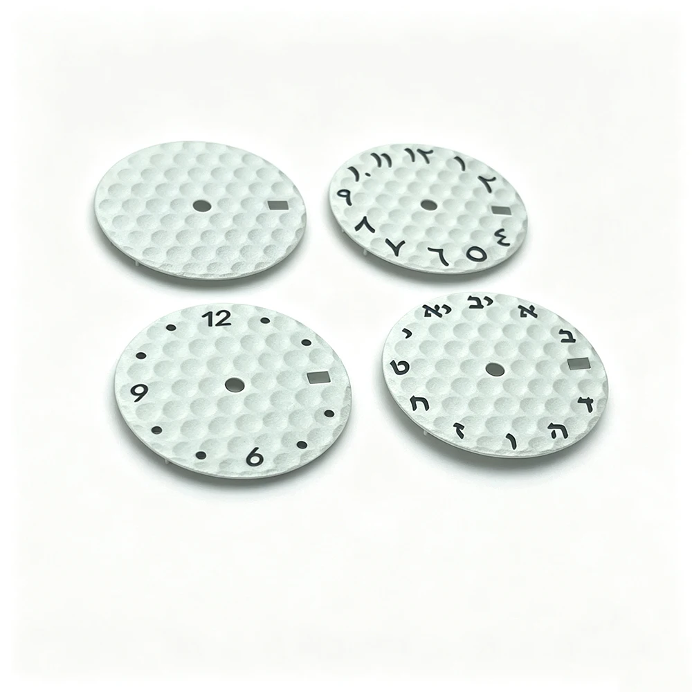 4 Styles 28.5mm NH35 Dial Concavo-Convex Pattern Dial Watch Dial Watch NH35 Dial Watch Parts For NH35/36 Movement Watch Face