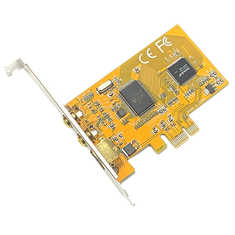 PCIE To AV 878A Video Capture Card PCIE 878 Surveillance HD Image 640X480 2 PORTS AV Svhs Terminal Connector Capture Card