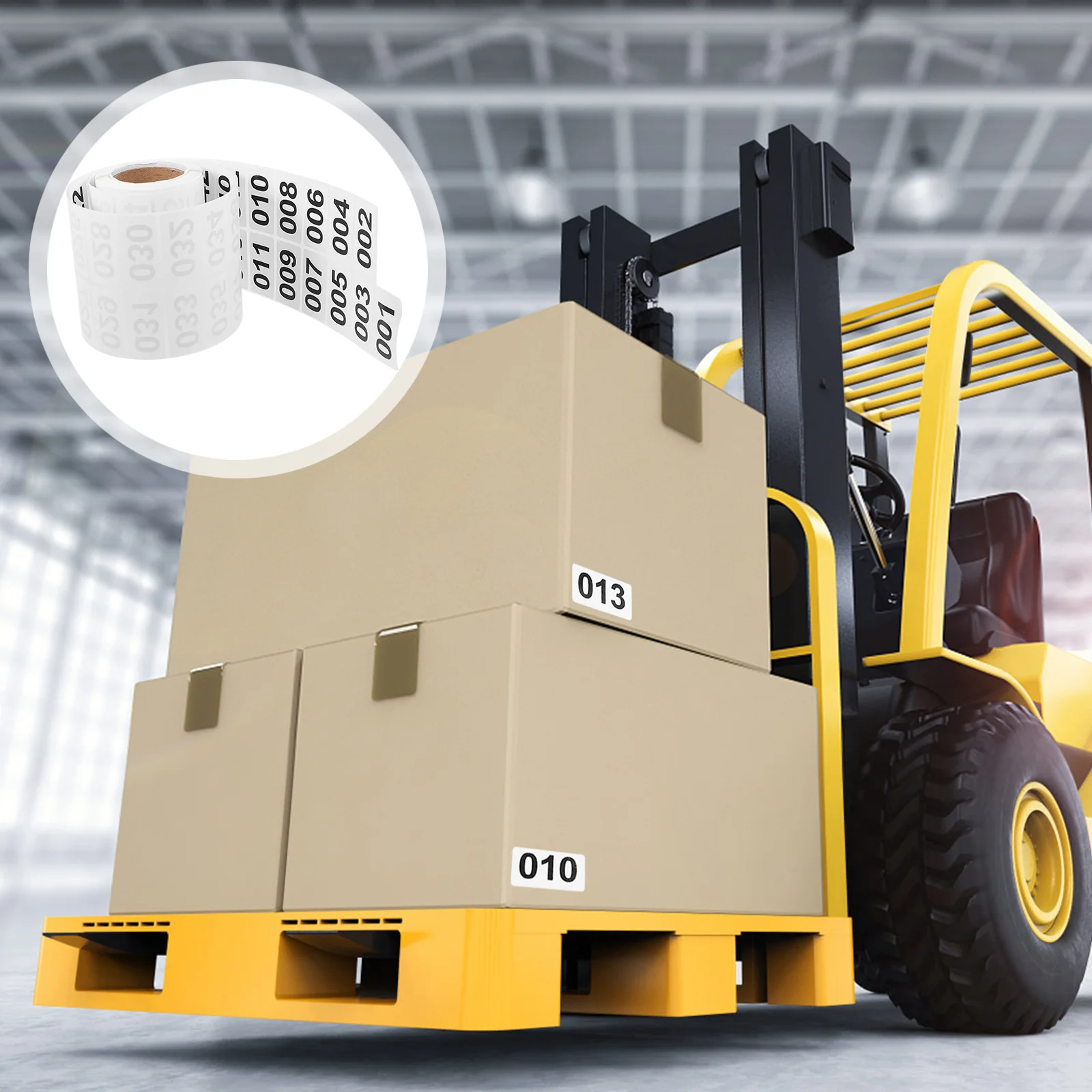 

1 Roll Number Label Stickers Simple Design Strong Adhesion Easy Remove for Home Office Warehouse Storage Number Sign Stickers