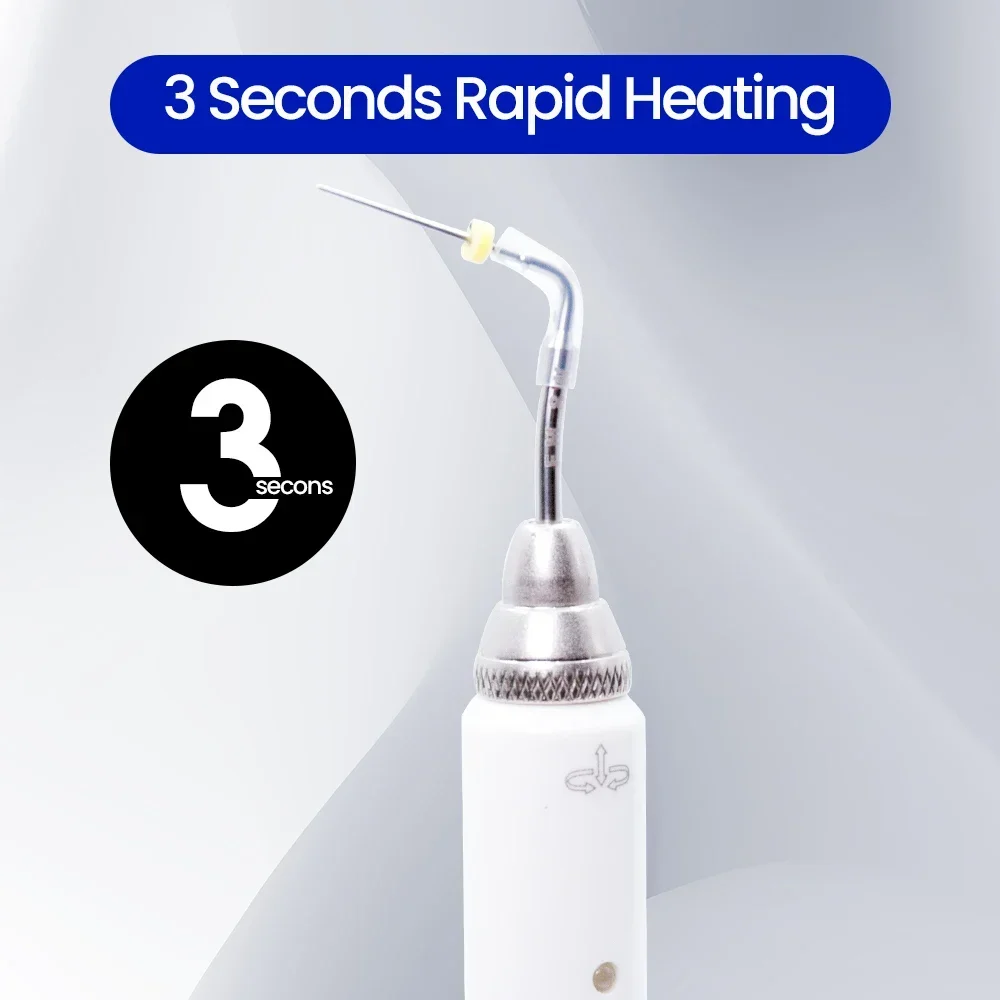 تعزيز علاج قناة الجذر باستخدام نظام obturation الأسنان اللاسلكي. قلم تسخين لاسلكي + 2 نصائح. ارتفاع سريع 0.2 ثانية. #3