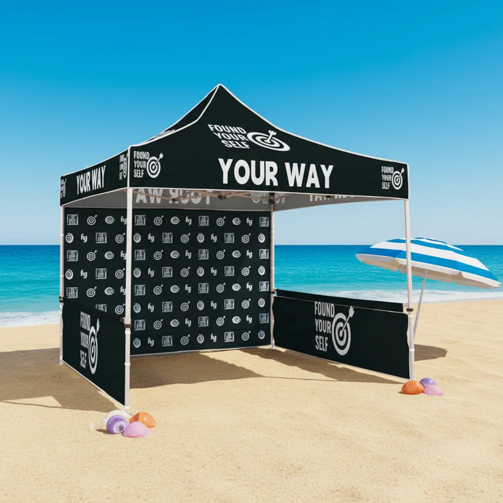 Fire Retardant Waterproof Windproof Foldable Aluminum Alloy Heavy Duty 3x3m Trade Show Canopy Branded Outdoor Commercial Tent