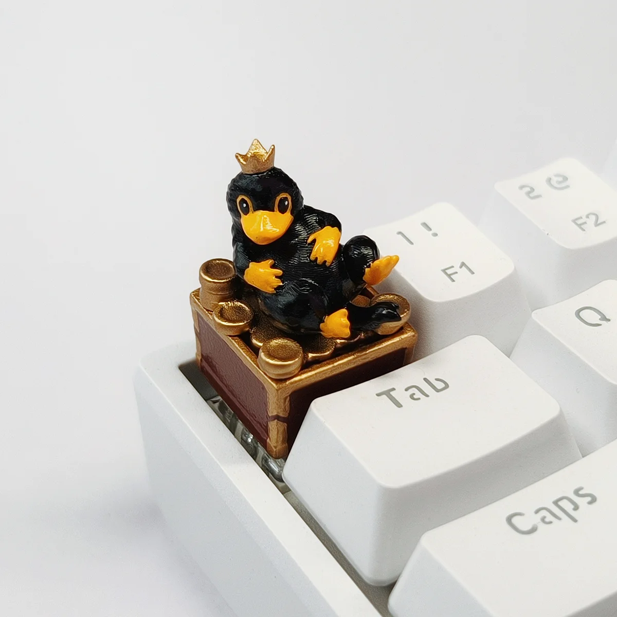 Magnetic Keyboard Keycaps  Magical Animal Accessories  Gold Coin Wooo, Desktop Decoration  Resin Mechanical Keyboard Keycaps