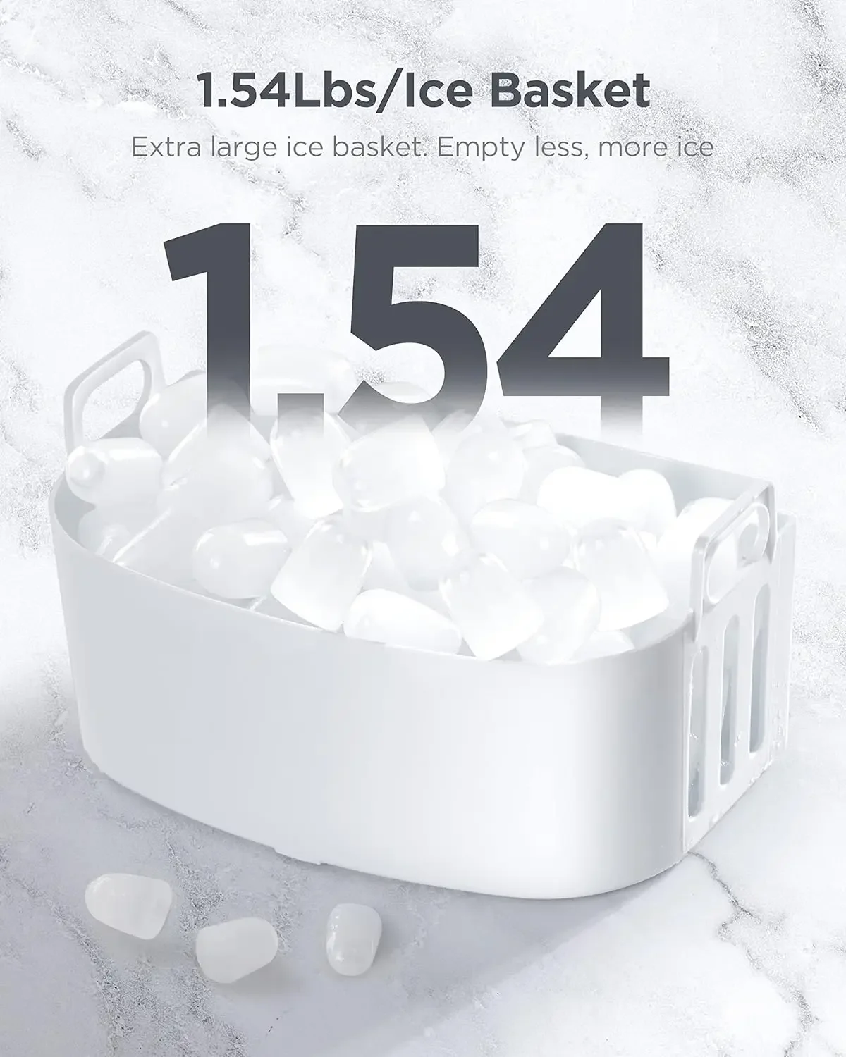 Máquina compacta de hielo autolimpiable para encimera, hace 26 libras de hielo en 24 horas, 9 cubos en solo 6 minutos, incluye hielo