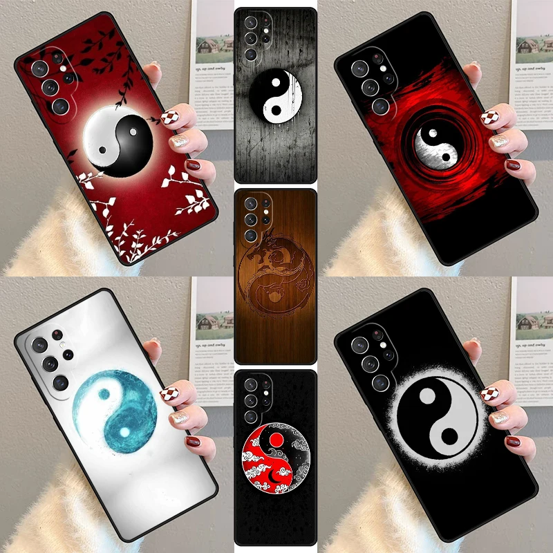 Eight Diagrams Taiji Yin Yang Phone Case For Samsung Galaxy S23 S21 S20 FE S24 S22 Ultra Note20 S10 S9 S8 Plus Silicone Cover