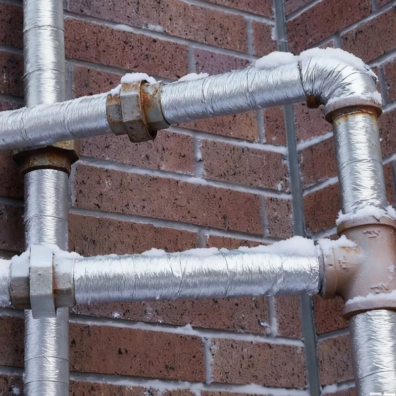 التجمد الأنابيب العزل الشريط في الهواء الطلق الألومنيوم احباط المطاط رغوة الشريط الذاتي لاصق الشتاء تجميد انبوب ماء التفاف الشريط لفة #3