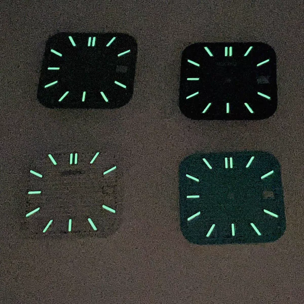 29.5mm NH35 Dial/NH36 Dial Mechanical Watch Modified Green Luminous II Nautilus Dial S logo Single Calendar for seiko mod