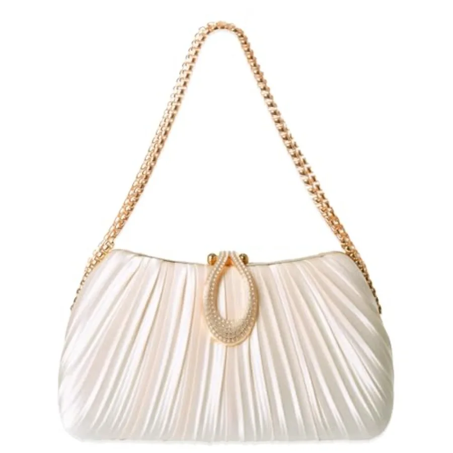 

Gold Clutch Purses for Women - Elegant Sparkling evening bags for Wedding Galas Prom Nights Cocktail Partiesand Formal Events