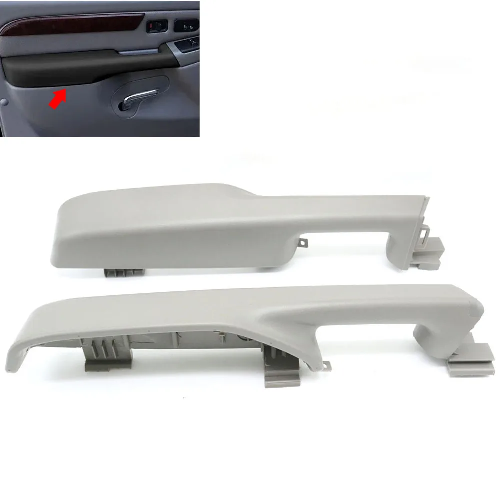 

12472876 Gray Front Door Armrest Handle Panels Cap Plate For Chevrolet Chevy Suburban Tahoe GMC Yukon Escalade Avalanche1999-06