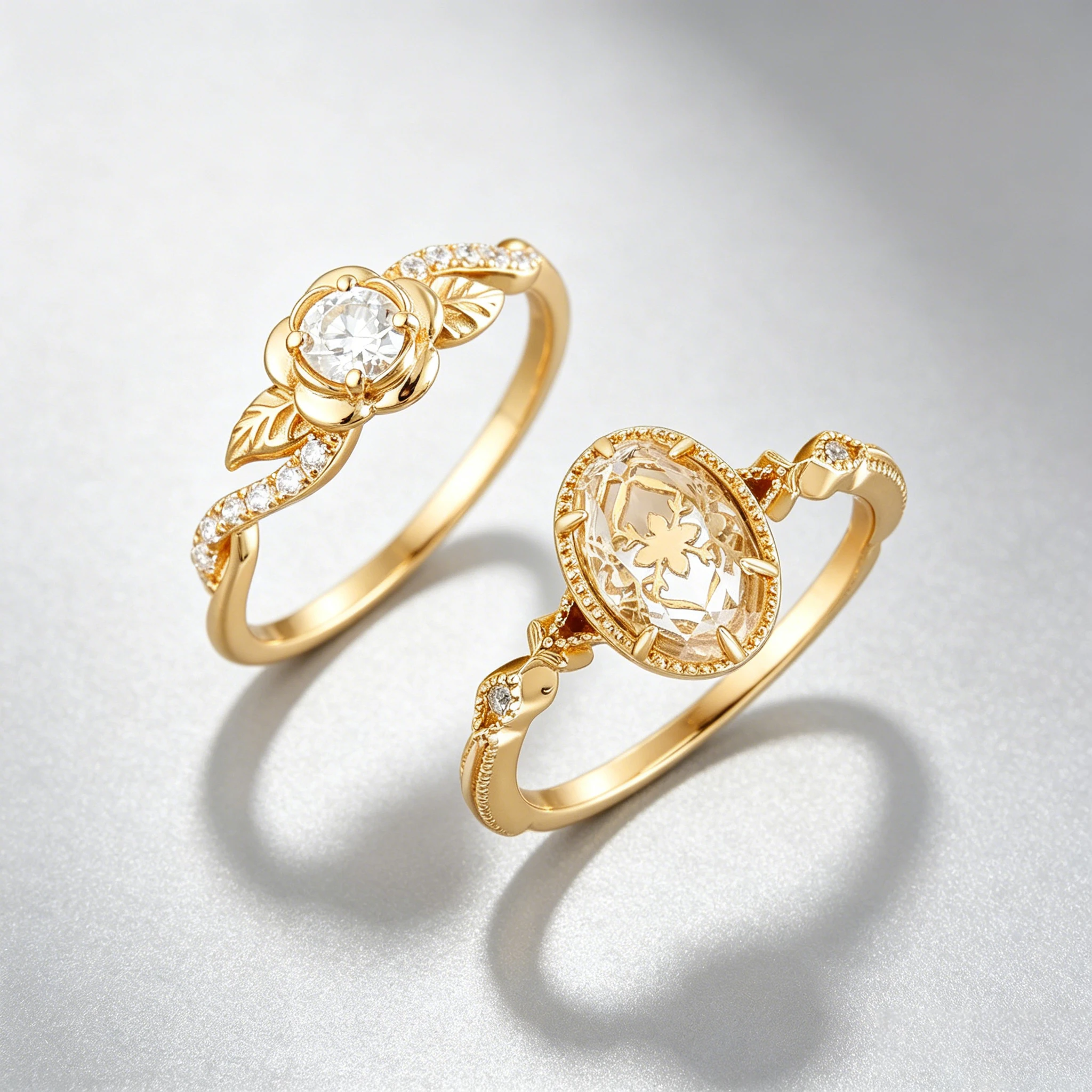 LAMOON Moissanite Gemstone Rings For Women 925 Sterling Silver Elegant Luxury Gold Plated Fine Jewelry Accessories Gift RI415
