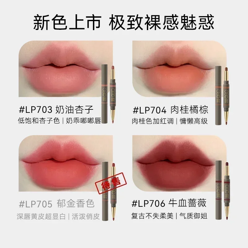OUTOFOFFICE Double-ended Lip Liner Matte Batom À Prova D 'Água Lápis de Batom Vermelho Lápis de Longa Duração Sexy Maquiagem Cosméticos