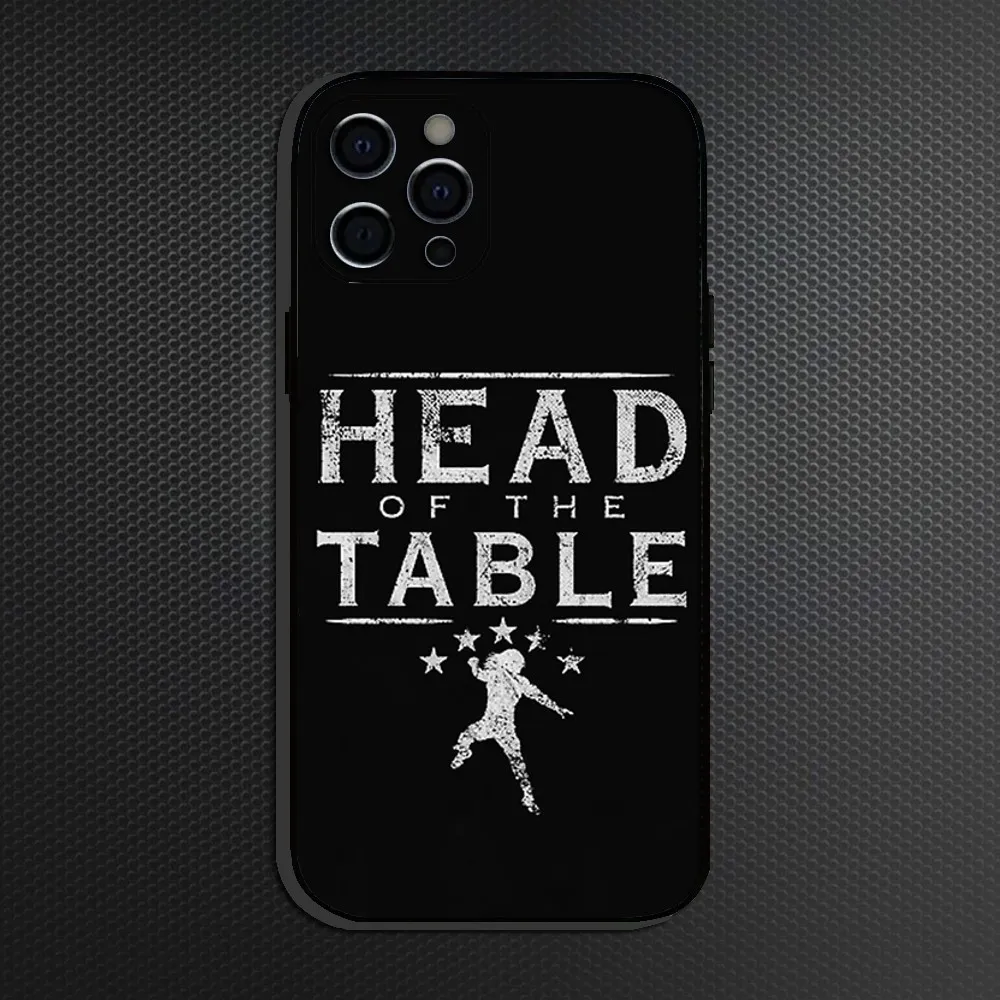 Etui na telefon OTC WWE do iPhone 16,15,14,13,12,11 Plus, Pro Max, miękki silikonowy czarny pokrowiec