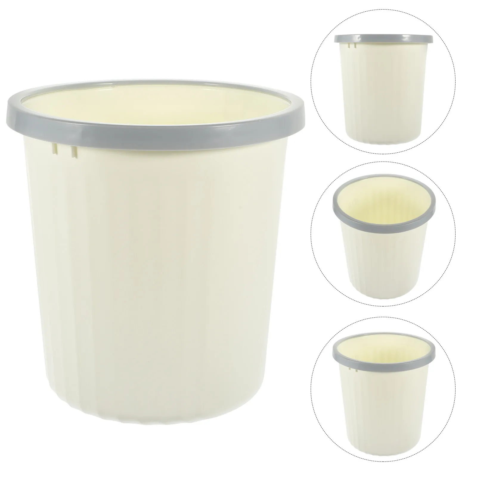 

Modern Portable Trash Can with Wide Opening Sturdy Structure Easy Clean Wastebasket for Home Office Hotel Car Bathroom Kitchen