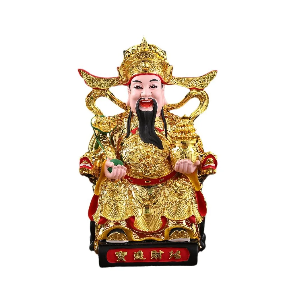 The God of Wealth Yuanbao Resin Buddha Statue Household Offering Ruyi Ornament view 5