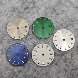 28.5mm Watch Dial Simple Watch Face Modified Watch Accessories with Calendar Window Dial Stripes for NH35/364R/7S Movement