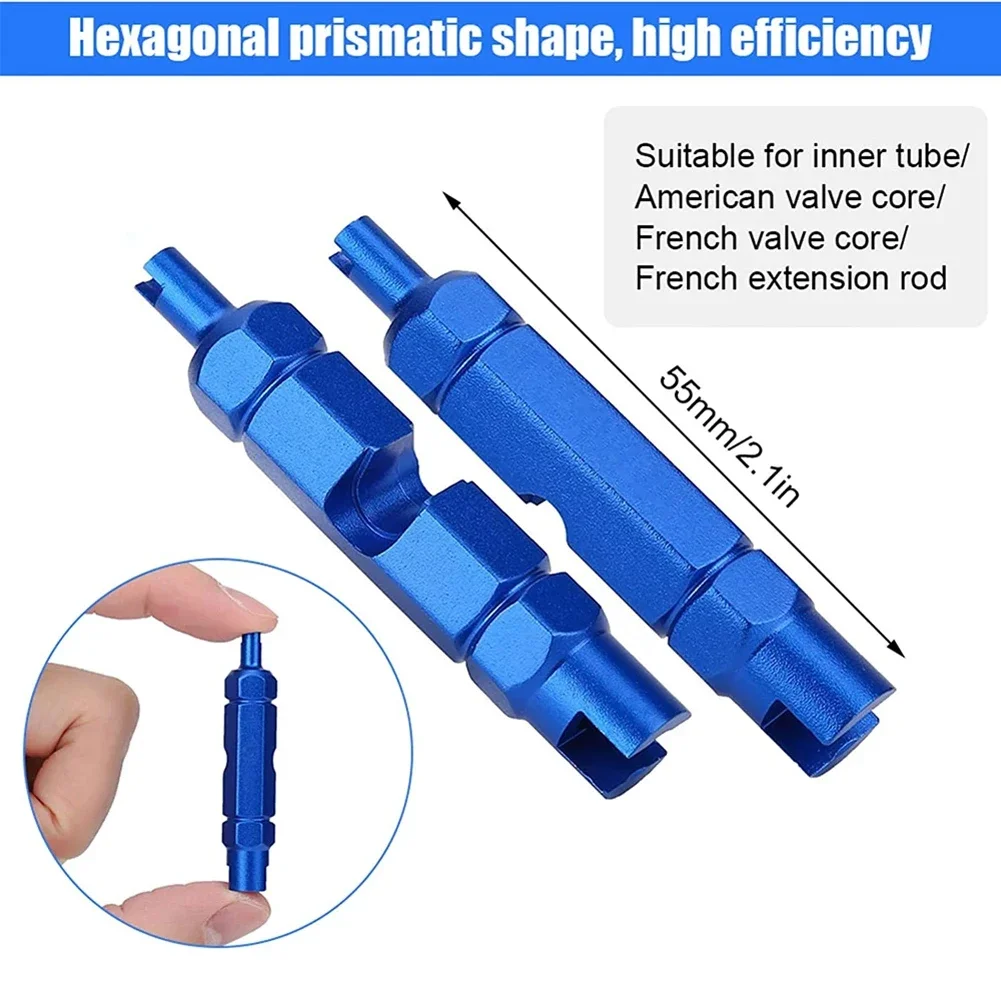 35/22/6Pcs Tire Valve Core Removal Installation Kit Bicycle Valve Core Tool Set Valve Core Adapter Valve Cap Bicycle Tire