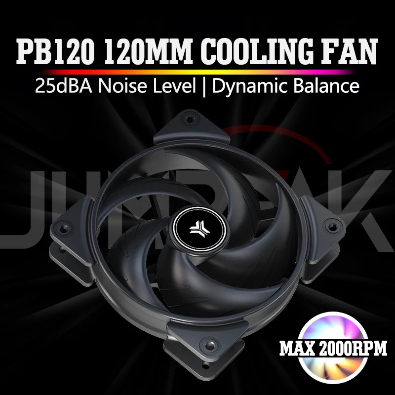 JUMPEAK PB120 120mm Koelventilator Stille 4PIN PWM 2000 RPM Hoge Prestaties 12 cm Fans Voor PC Computer case CPU Koeler Radiator