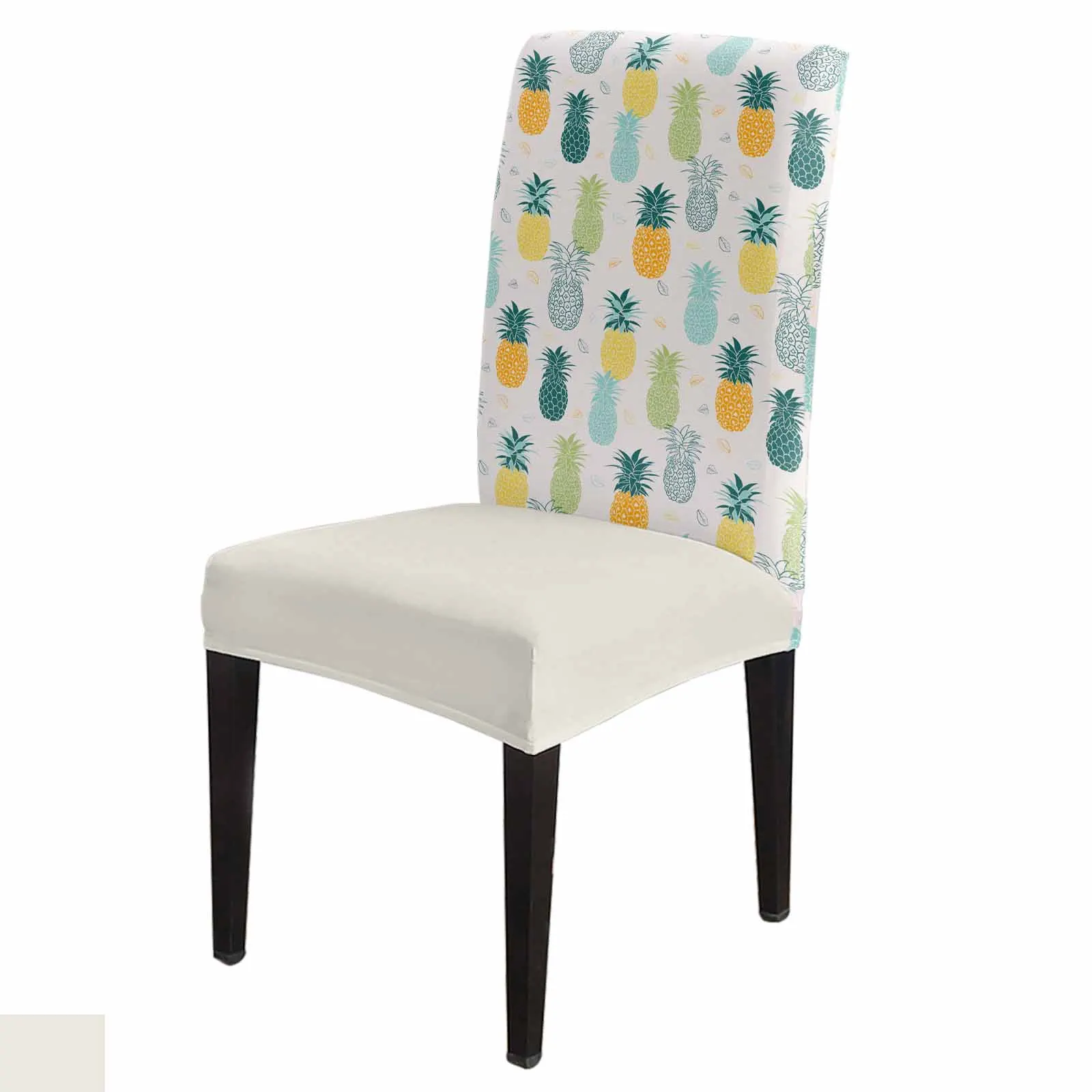 

Summer Fruit Pineapple Stretch Chair Cover Hotel Dining Room Banquet Wedding Party Elastic Seat Chair Covers