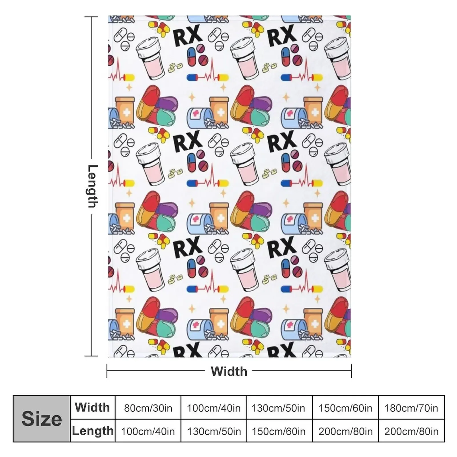 Pharmacy Pattern Pills RX Throw Blanket Luxury Brand Luxury valentine gift ideas Baby Hairys blankets and throws Blankets