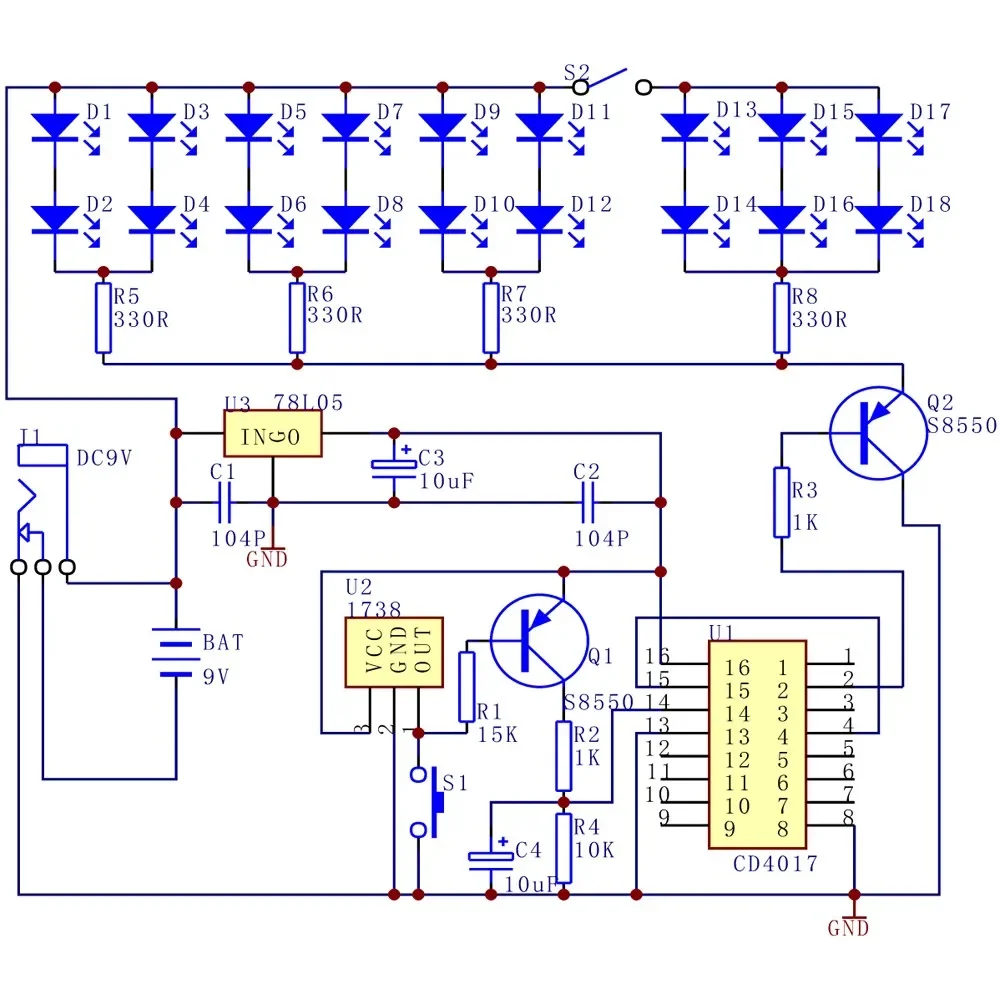 DC 9-12V Night-Light Lamp DIY Kit Nightlight LED Suite Remote Control DIY Electronics Welding Practice Suit