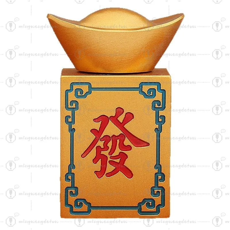 fa-cai-ingot-gold-decompression-hand-handle-living-room-desktop-alloy-ornament-gift