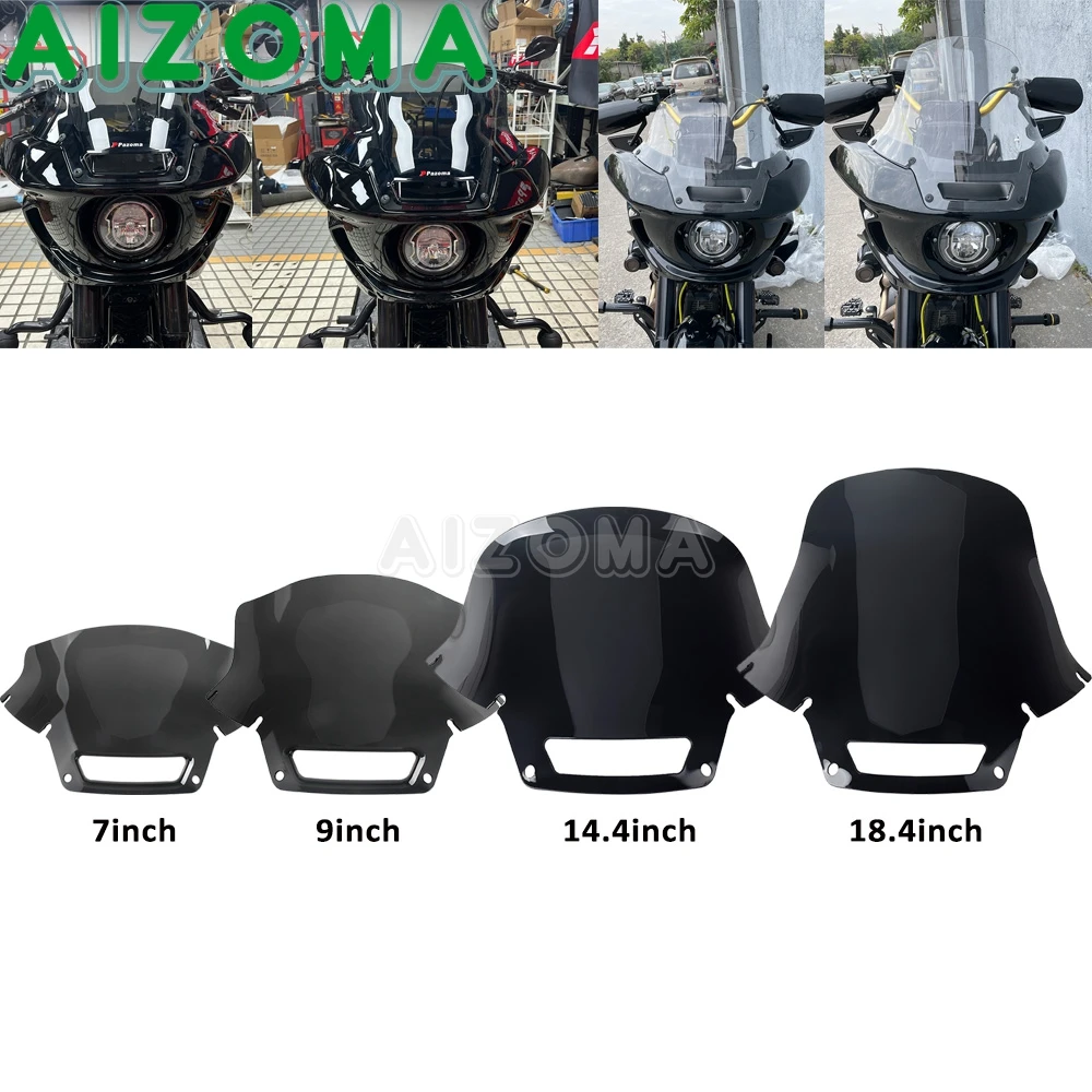

Low Rider El Diablo FXRST Motorcycle Headlight Fairing Windscreen Front Windshield Deflector For Harley Low Rider ST 2023-2025