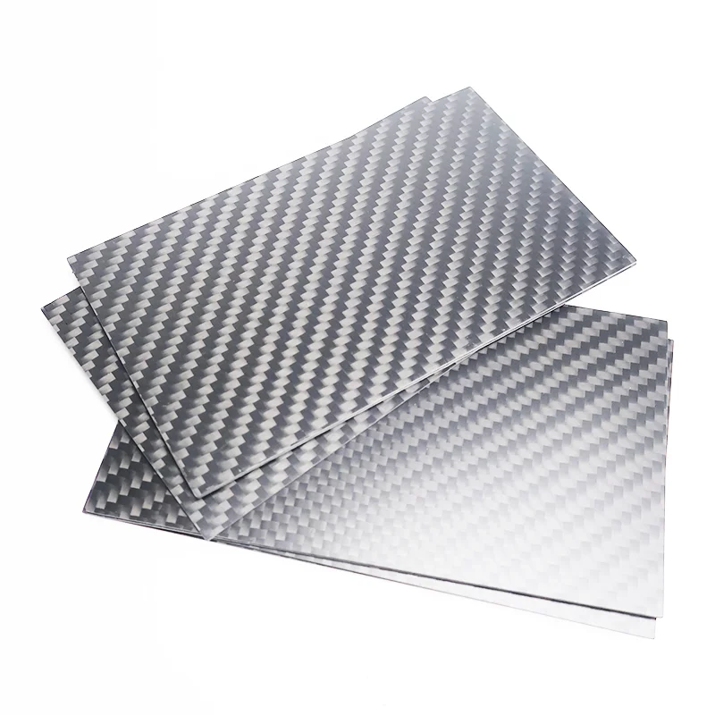 Folhas de painel de placa de fibra de carbono real, 2 peças 125mm x 75mm 0.5/ 1/ 1.5/ 2/ 3mm 4mm 5mm de espessura dureza compuesta corte de material