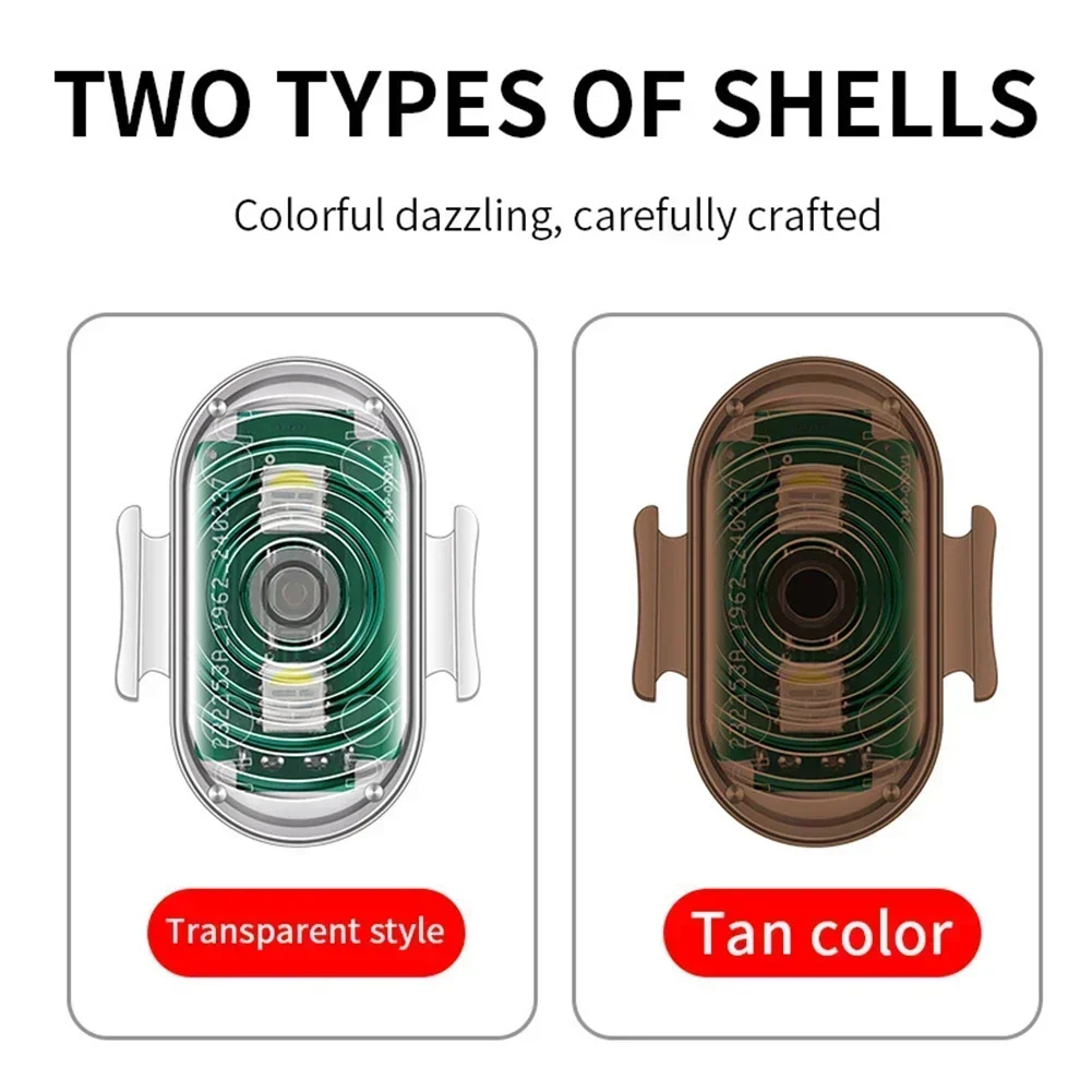 LED دراجة نارية ليلة الطائرات إشارة ستروب أضواء USB قابلة للشحن دراجة بدون طيار مع التحكم عن بعد تحذير مصباح إشارة #5