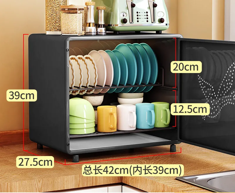 Kitchen Seasoning Storage Counter Surface with Door Household Oil Salt Sauce Vinegar Table Top Seasoning Shelf Rack