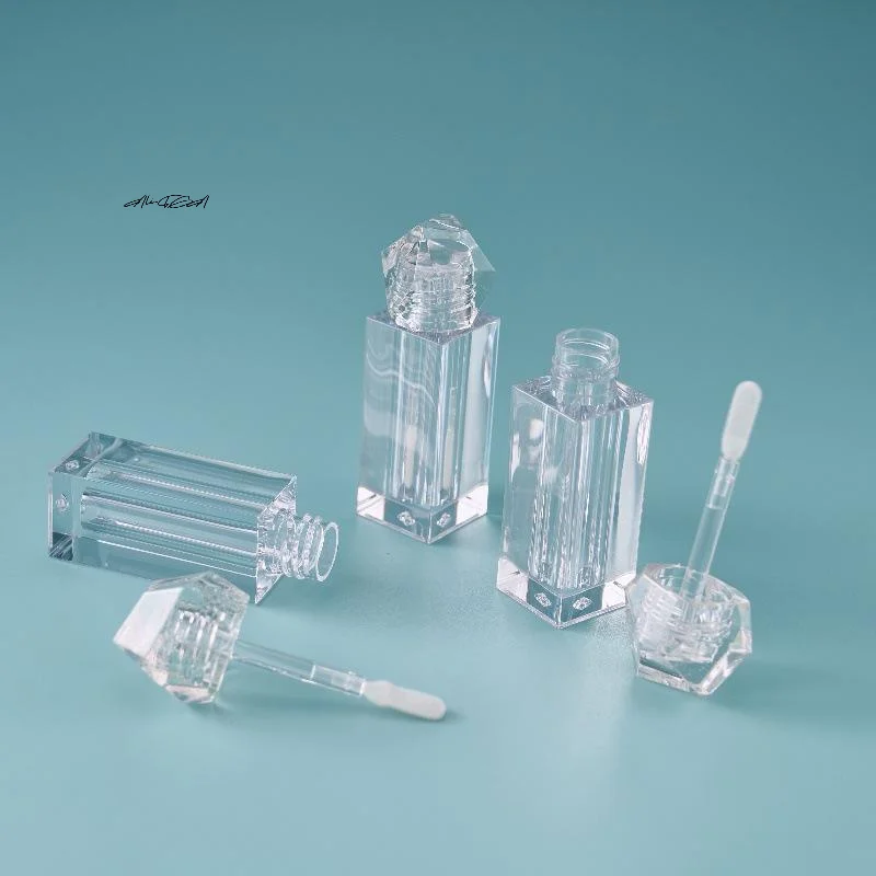 1/3Pcs 3/6ML Diamant Klar Leere Lip Gloss Rohr Kunststoff Nachfüllbare Kosmetische Lippenstift Behälter Probe Flasche für Make-Up