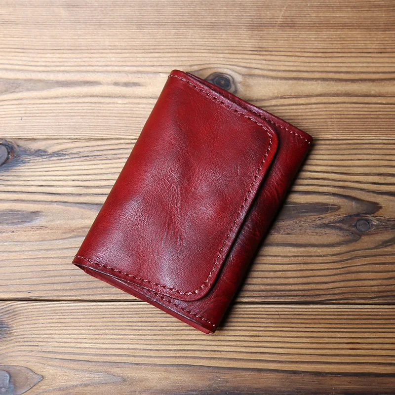 Nzpj Retro Leder Herren Karten paket natürliche Rindsleder Wechsel paket Schlüssel tasche Damen Bankkarte Pack Führerschein paket – Detail 17