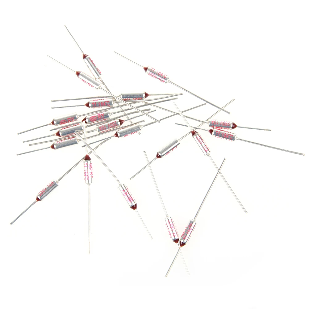 20Pcs / lot 184℃ RY184 TF 184 Degrees Celsius 10A 250 V Temperature Thermal Fuse DropShipping