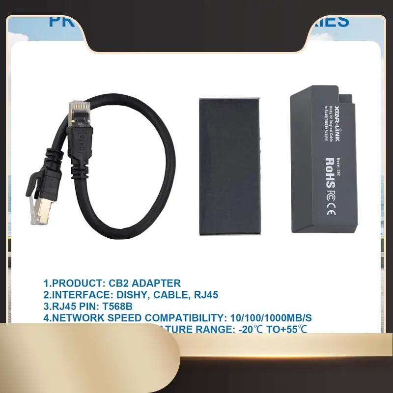 

Антенный адаптер CB2 для Starlink V2 Кабель-адаптер DISHY к RJ45 для Starlink 12 В 24 В Конверсионный кабель и подключение-N36R