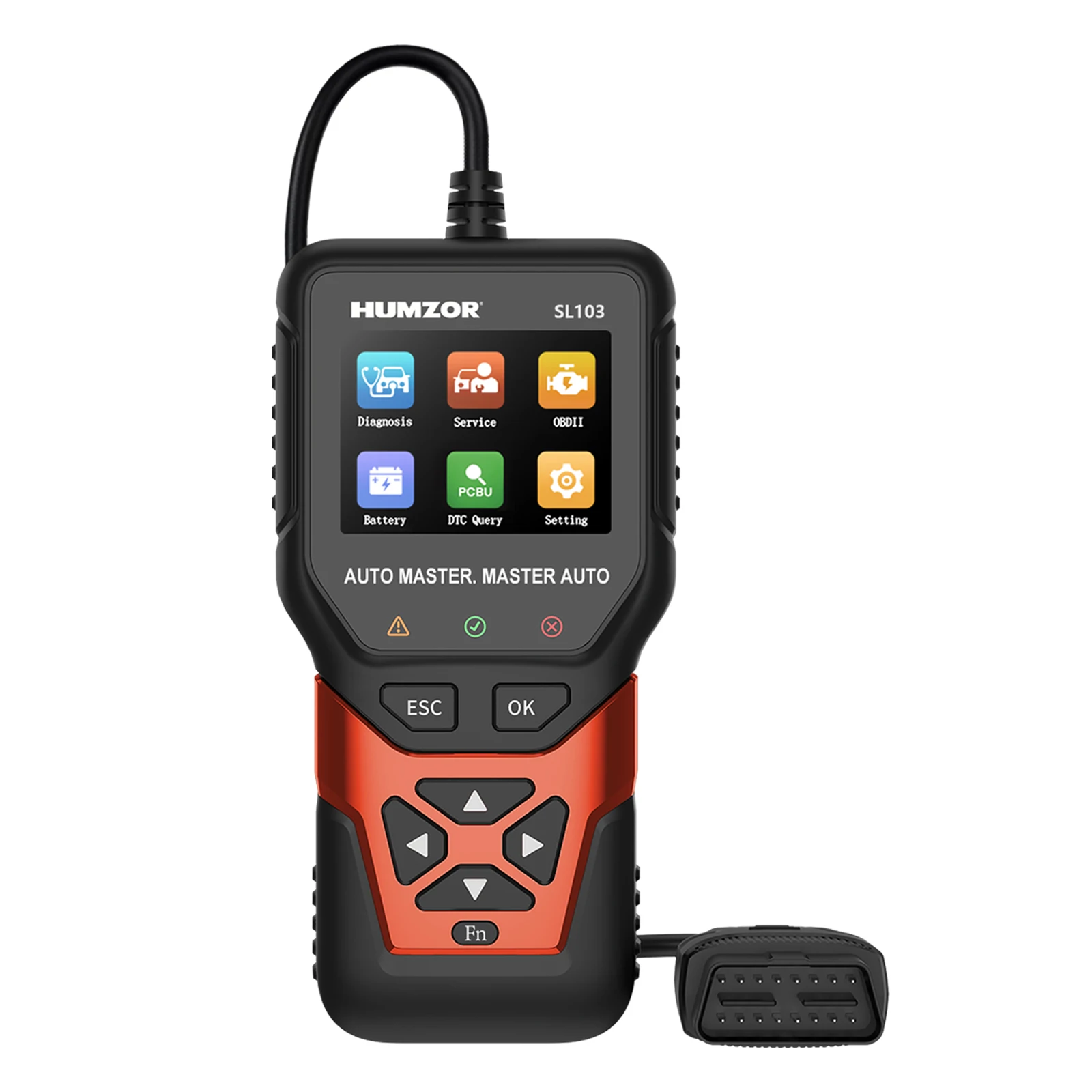 

Диагностический сканер HUMZOR SL103 OBD2 с функцией DPF, универсальный считыватель кодов для легковых и дизельных автомобилей