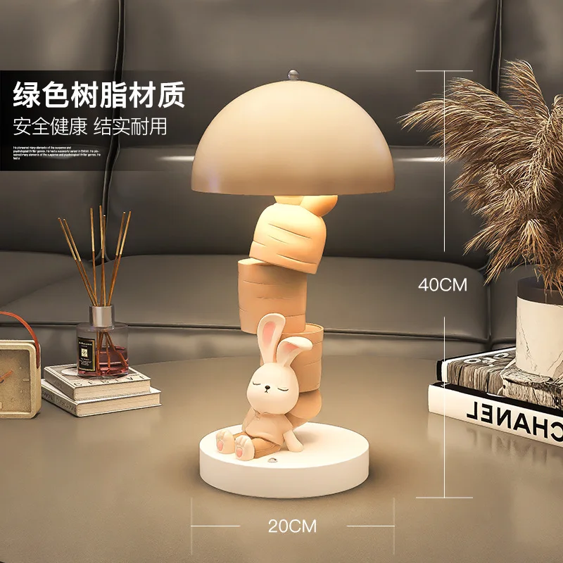 Cute rabbit birthday gift desk lamp ornament home accessories children's room bedroom bedside night