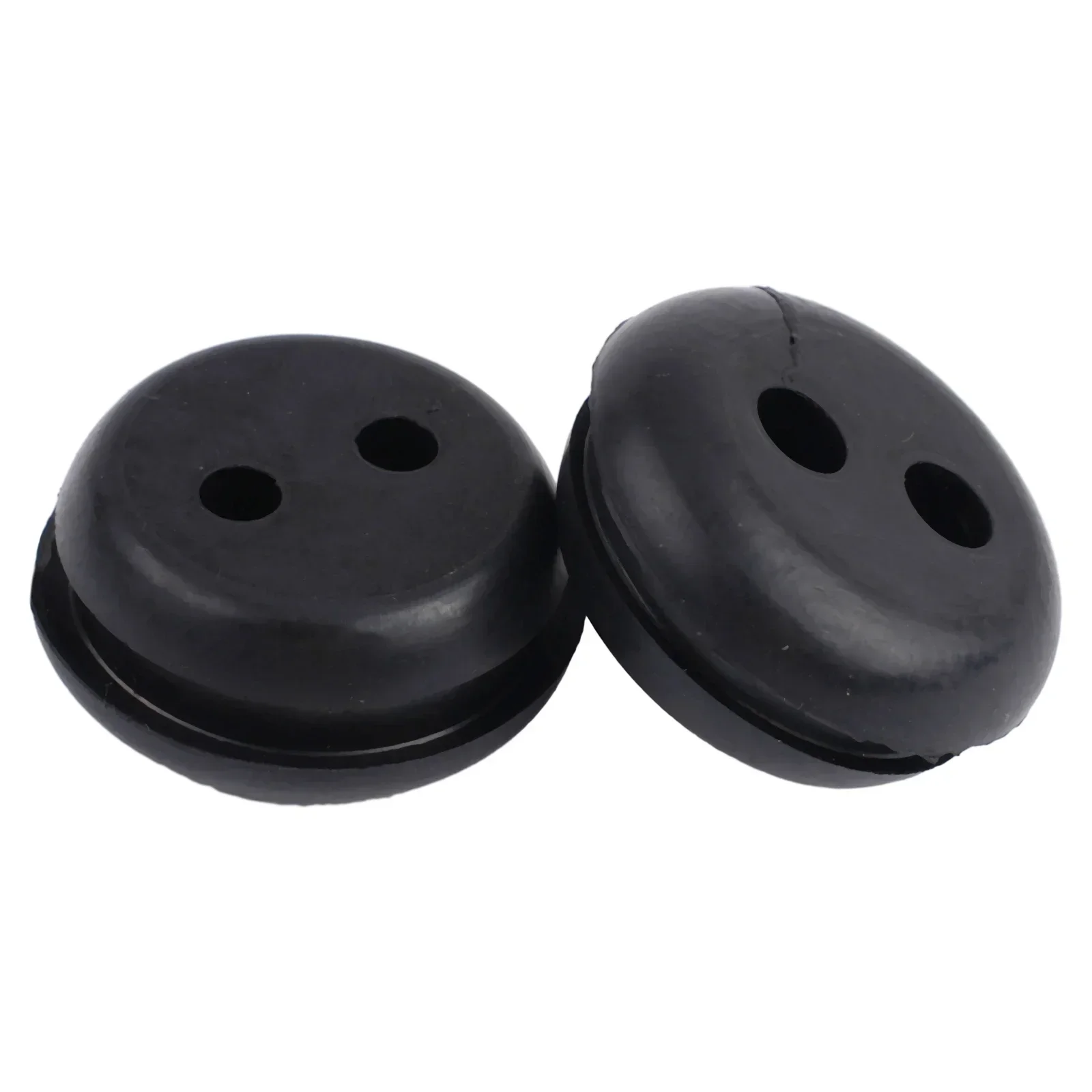 2-Hole Black Rubber Fuel Gas Tank Line Grommet For Home Trimmer Lawn Mower Replacement Circle Eyelets Grass Strimmer Trimme