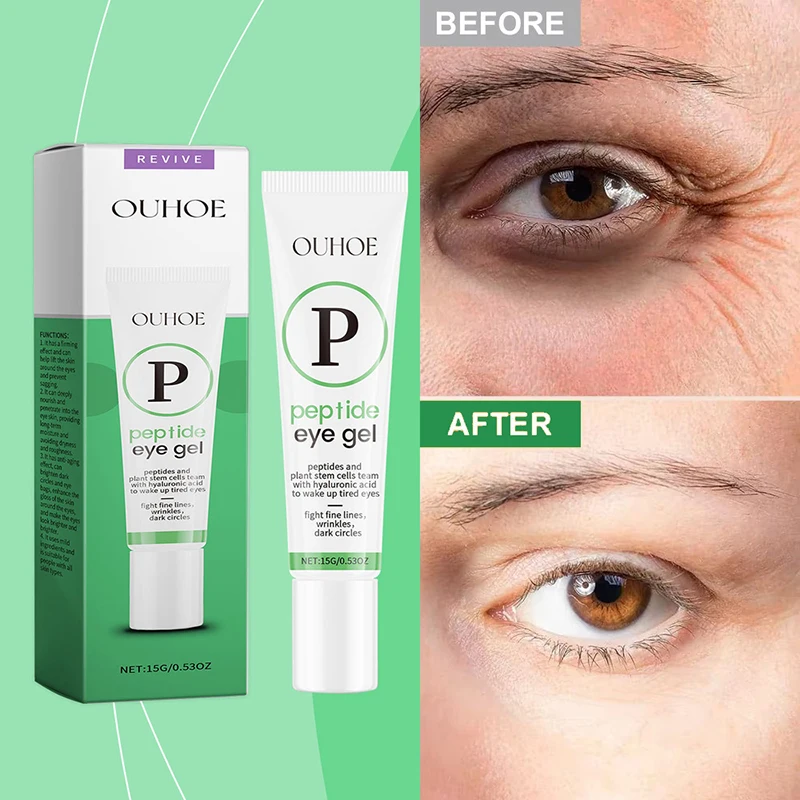 Peptide Anti Dark Circle Eye Cream Eye Bags Caffeine Anti-Wrinkle Massage Fine Lines Firm Whitening Cream Eyes Skin Care Beauty