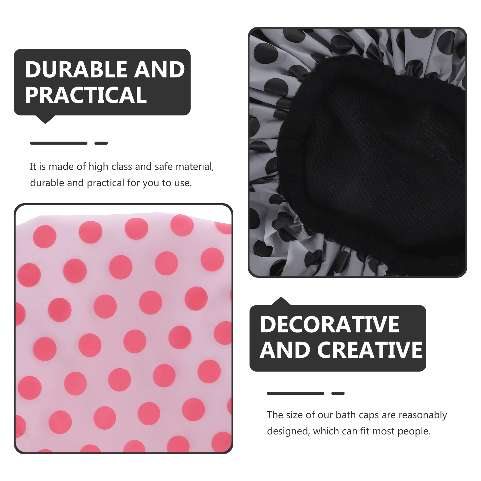 

2 Pcs Dry Hair Cap Satin Bonnet Silk for Sleeping Bonnets Women Bathing Headband