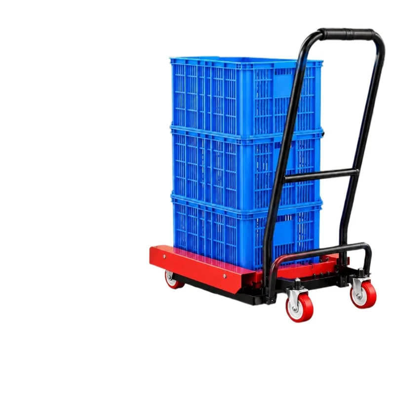 YJQ turnover box truck plastic basket tool manual trolley special forklift