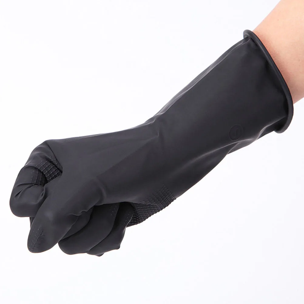 

5pcs Waterproof Non-Slip Hair Dye Gloves Reusable Latex Hand Protectors For Salon Home Use Cleaning Cooking Gardening Barber