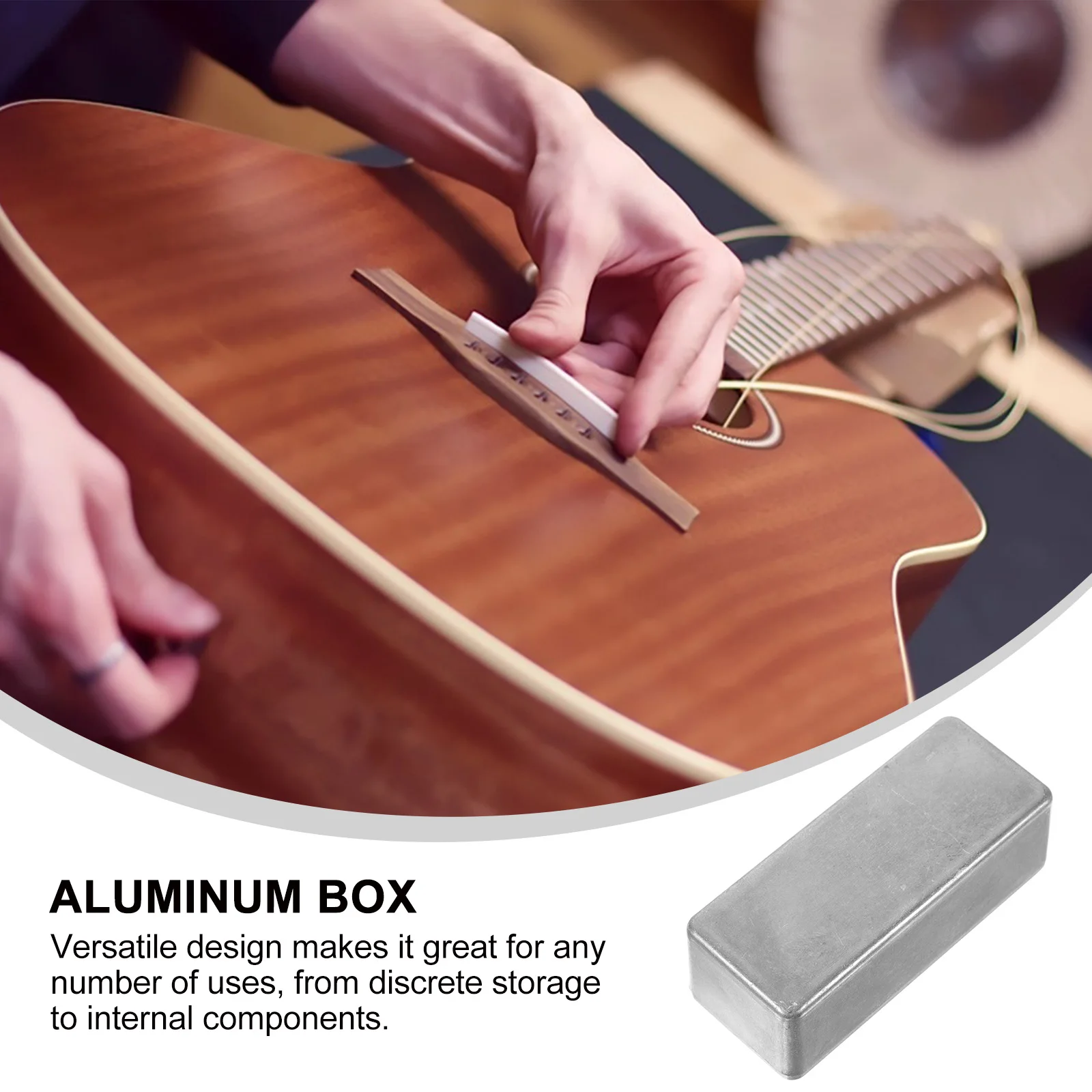 

Aluminum Box Screw Sealed Design Metal Guitar Pedal Case Project Enclosure Box Storage Solution Musical Instrument Parts