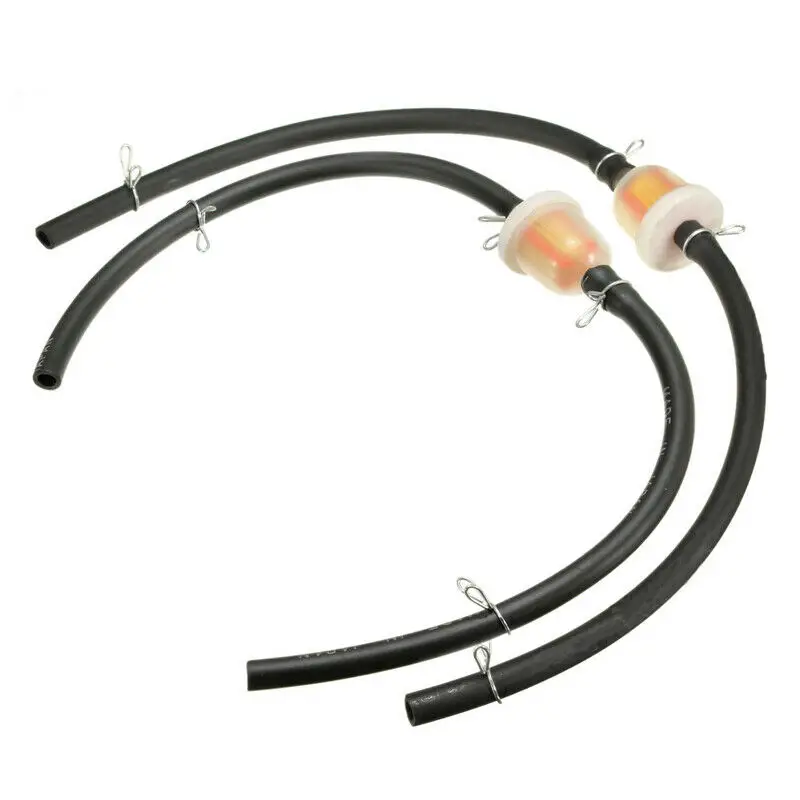 

Топливный фильтр Бензиновая труба 8 зажимов для шланга Фильтр Бензиновый линейный пластиковый скутер со шлангом Мотоцикл 2 X Топливный фильтр 2 шт.