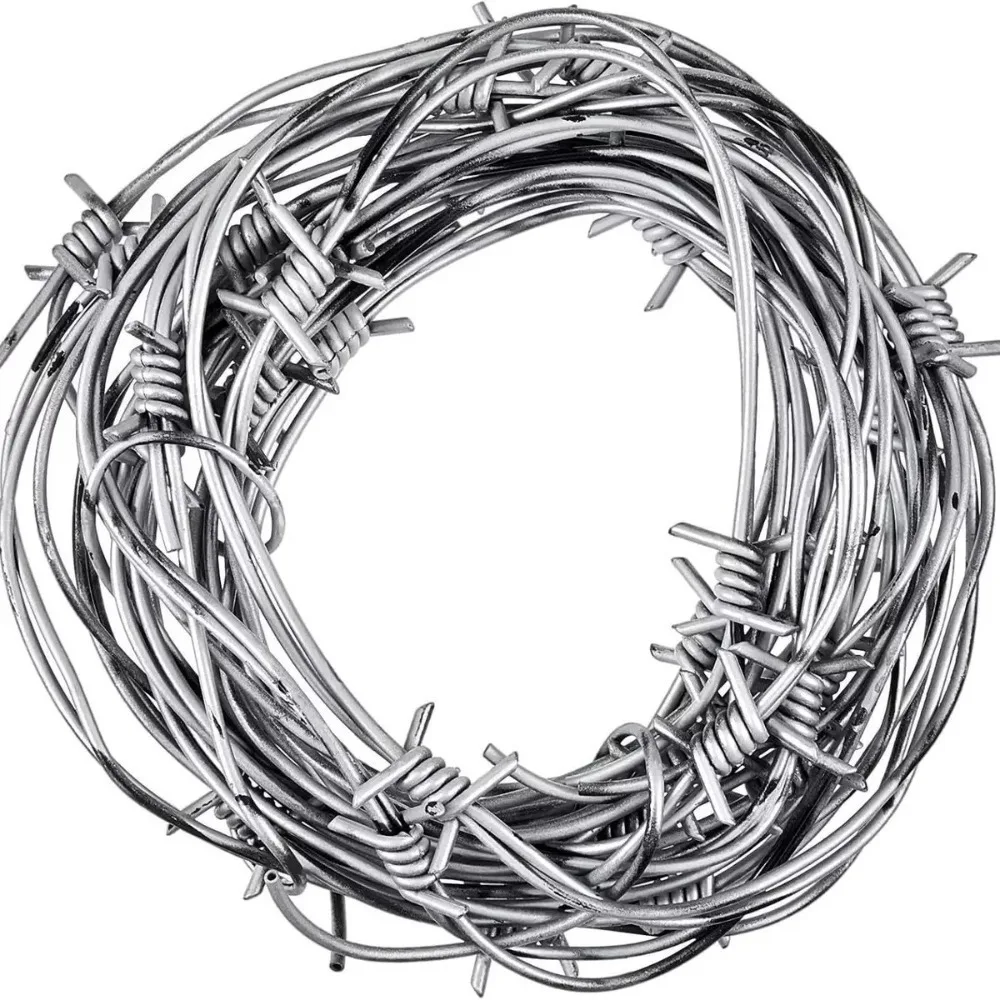 2.5M Halloween Barbed Wire Plastic Bendable Barbed Tape Props Simulated DIY Barb Wire Hanging Decoration Photo Props