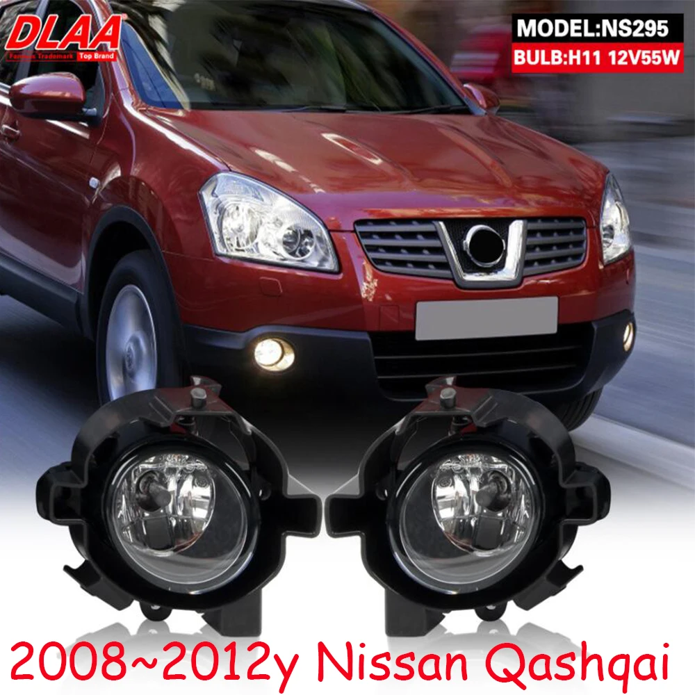 

car bumper headlight for Nissan Qashqai fog light 2008~2012y halogen bulb 4300K Wire of hanress Headlamp for Qashqai fog lamp