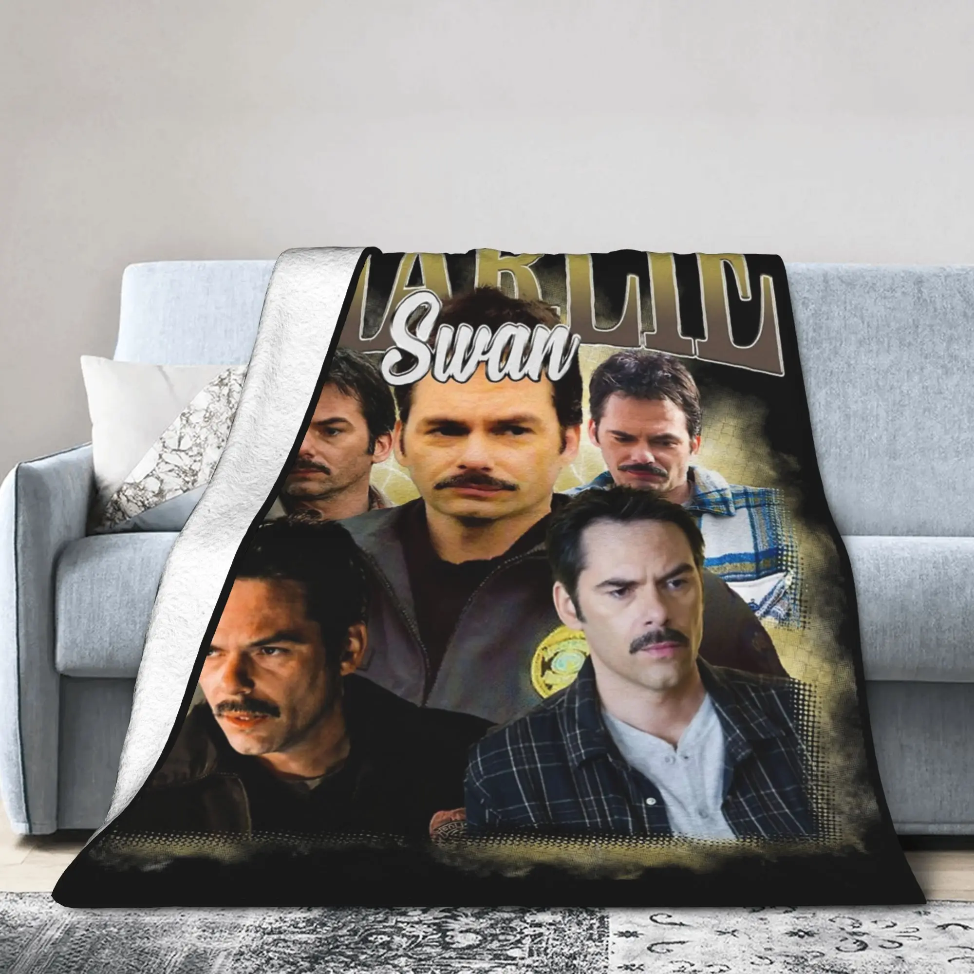 Charlie Swan Twilight Blankets Fleece Summer   Multifunction Lightweight Thin Throw Blanket for Sofa Car Bedding Throws