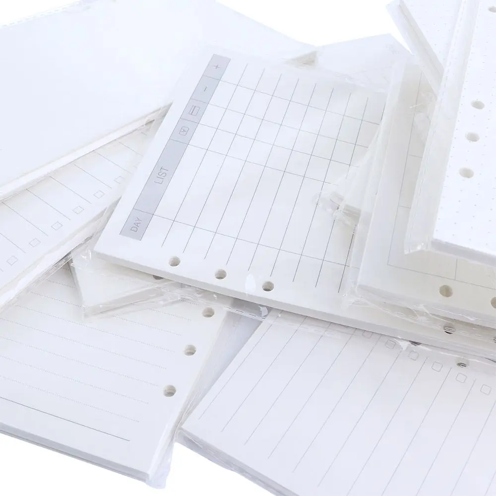 Supplies A5 A6 A7 Line To do List Spiral Binder Dot Loose Leaf Inner Page Paper Refill Notebook Refill Binder Inside Page