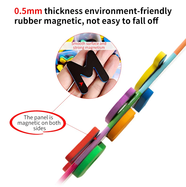 Magnetic Letters Kit Alphabet Magnets Toy 238 Pcs ABC Foam Large Double-Side Magnet Board Pen Board Eraser Refridge Magnets