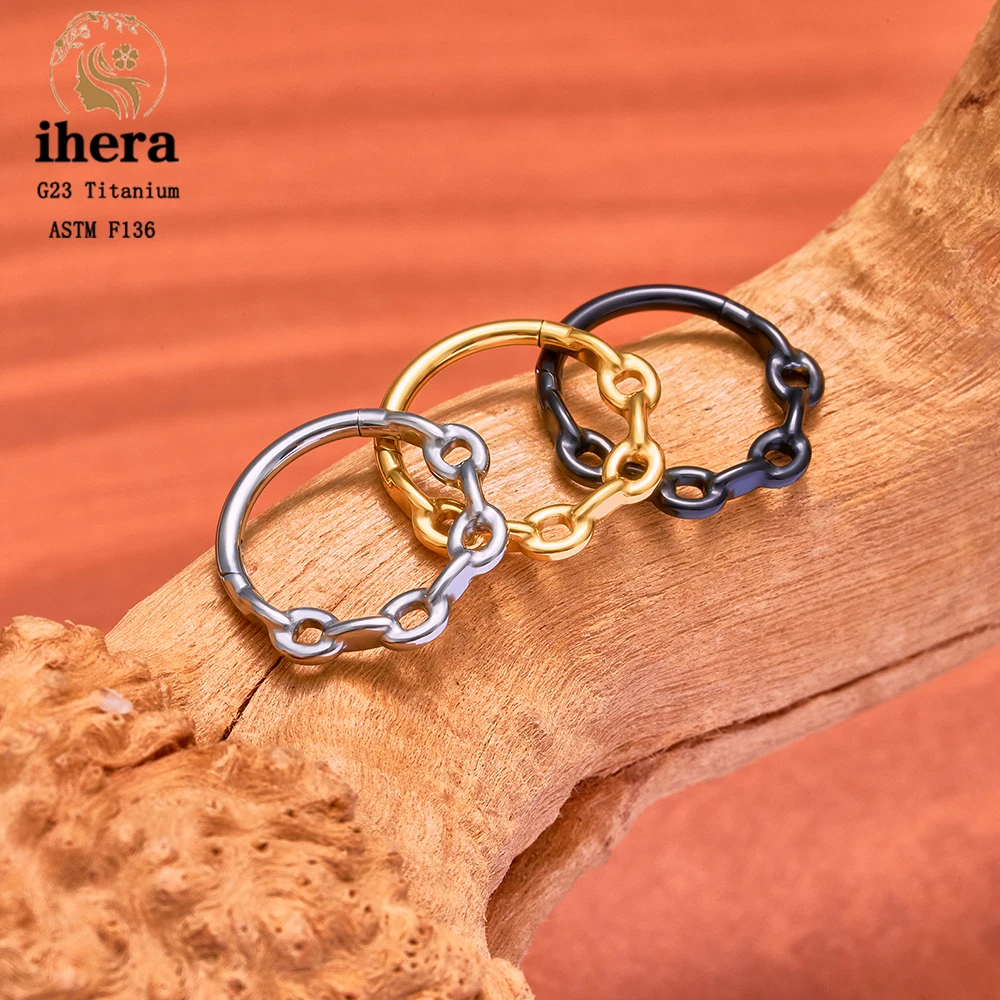ASTM F136 Titanium Sunburst Nose Ring 16G Hinged Clicker Segment Daith Hoop Earring Cartilage Helix Septum Piercing Jewelry view 3